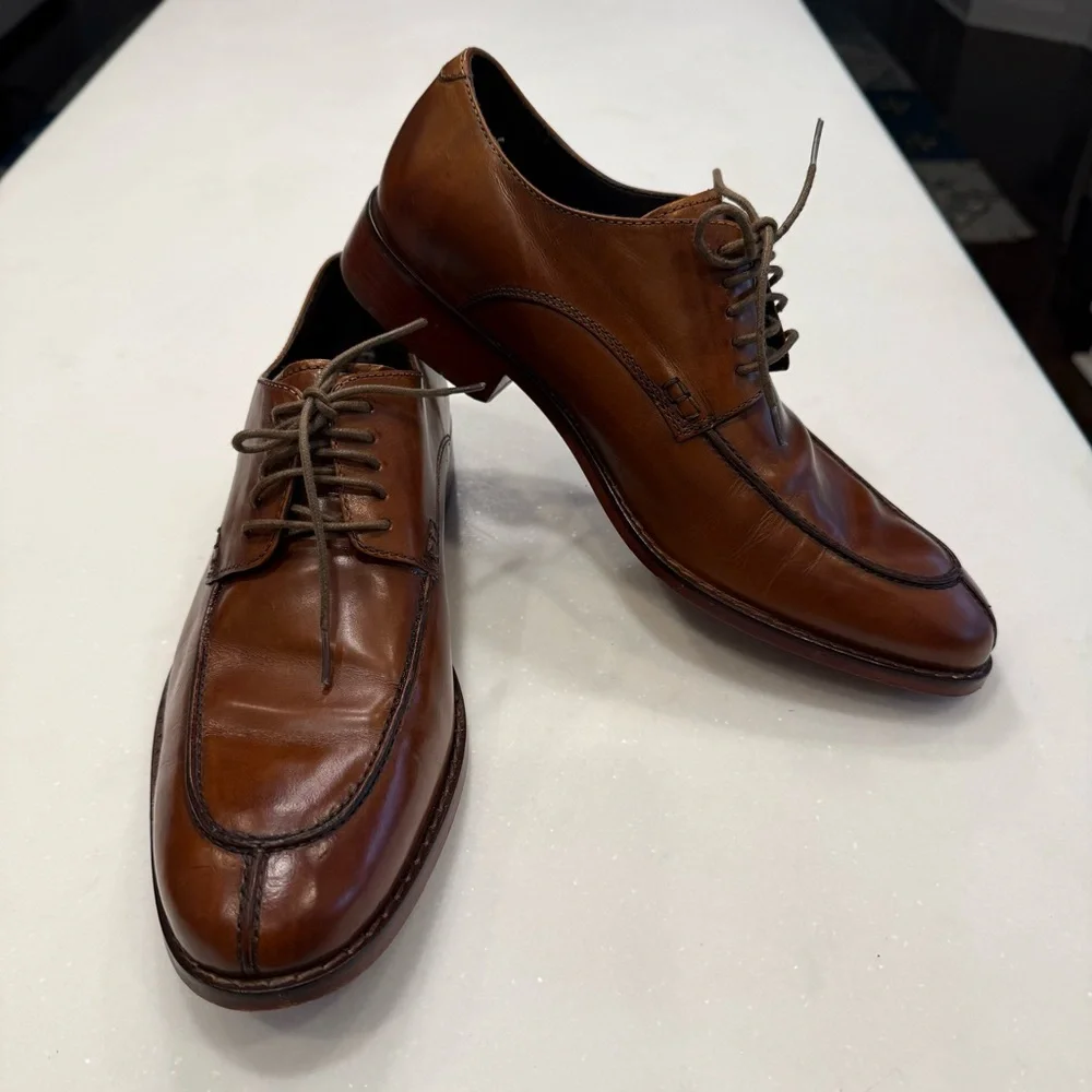 Cole Haan Oxford Brown Leather Colton Air Split Toe Oxford Shoes Size 8M